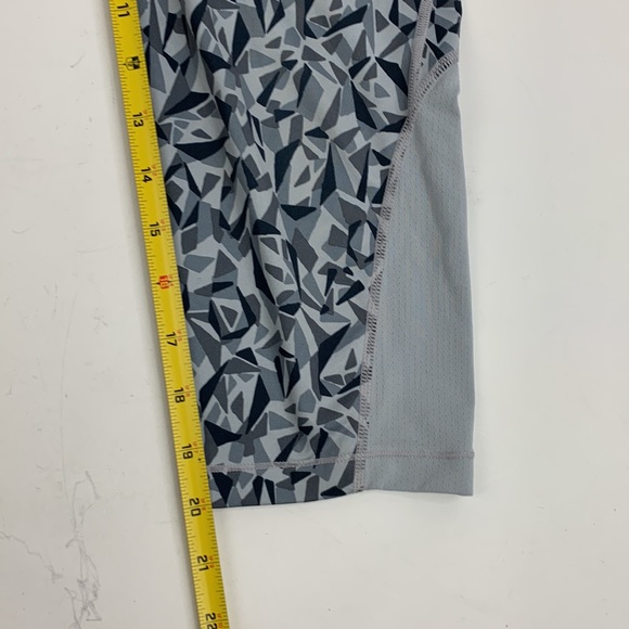 Nike Pro Crop Leggings Size Medium Gray Silver Black Stretch Nike Logo - Picture 10 of 13